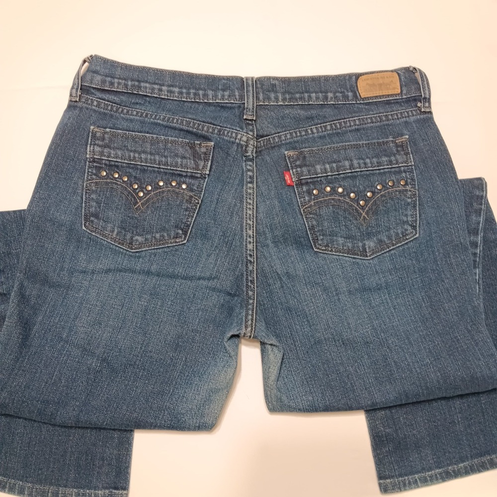 Levis Womens 515 Bootcut Jeans Size 10 Stretch‎ Mid Rise Studded Pockets 31X29